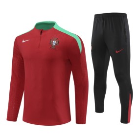 Portugal Quarter Zip Sudadera De Entrenamiento 2024-25 Roja - Hombre